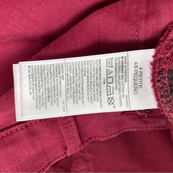 Gap True Skinny jeans in Sculpt, berry red - Picture 4 of 5